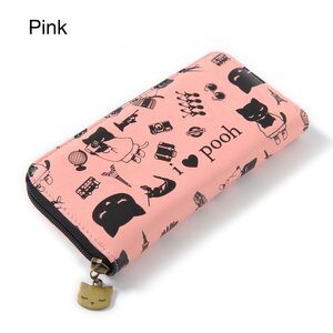 Osumashi Pooh-chan Travel Pooh-chan Long Wallets Pink
