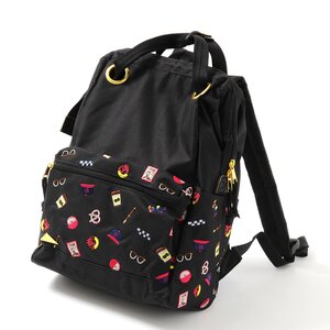 FLAPPER New York Embroidered Back Pack Black