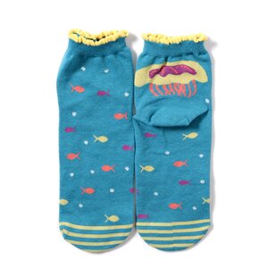 High-Cut Jellyfish Socks Blue