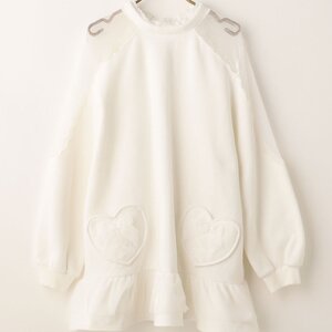 LIZ LISA Fleece-Lined Flared Dress White