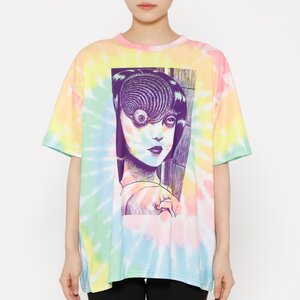 Junji Ito R4G Uzumaki Yellow Tie-Dye T-Shirt XL