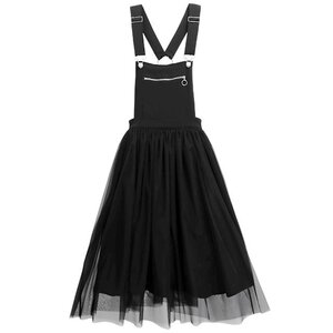 LISTEN FLAVOR Tulle Layered Jumper Skirt Black
