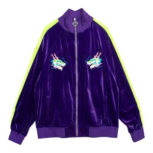 LISTEN FLAVOR Dragon Velour Track Jacket Purple [Pre-order]
