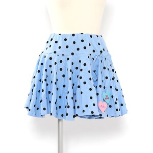 milklim Volume Dot-chan Skirt Blue x Black Dots