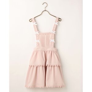 LIZ LISA Apron-style Jumper Skirt Pink