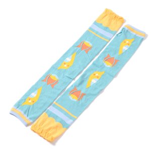 KOTORITACHI Flower & Cockatiel Arm Covers (UV Protective) Light Blue