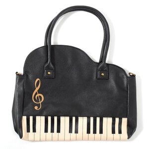 At Collection Piano 2-Way Tote Bag Black