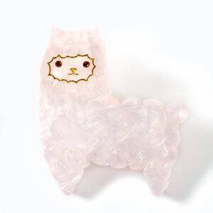 Alpaca Brooch Pink