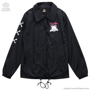 LISTEN FLAVOR Notorious Teddy Bear Coach Jacket Black