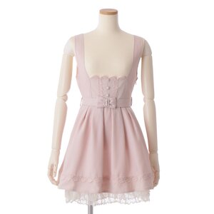 LIZ LISA Jumper Skirt w/ Belt Pink