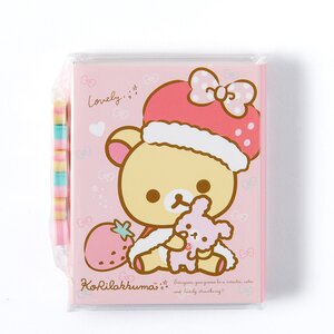 Minna Ichigo ni Naare Rilakkuma Flipbook Memo Pads Pink