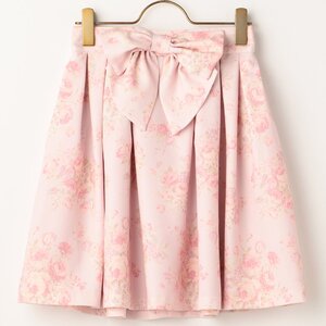 LIZ LISA Classical Bouquet Flower Pattern Skirt Pink
