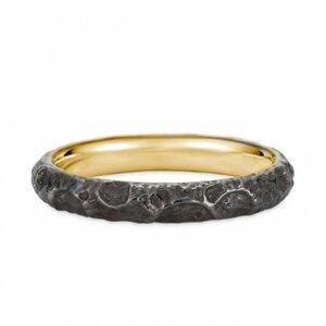 Evangelion 18K Yellow Gold Black Moon Ring JP 6