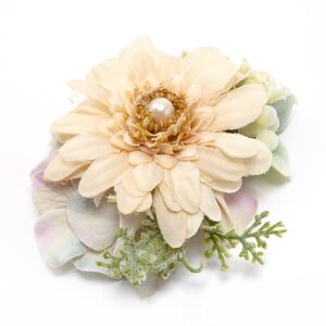 Osewaya Gerbera Hair Clip White