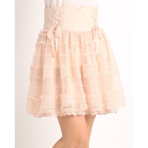LIZ LISA Laced Up Skirt Pink