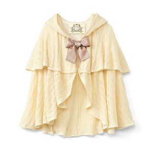 SUKIYAKI Hooded Knit Cape S/M