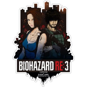 Capcom x B-Side Label Resident Evil 3 Sticker Collection Vol. 4 Jill & Carlos