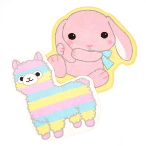 Alpacasso & Pote Usa Loppy Diecut Mats Set of Both + Mini Plushie