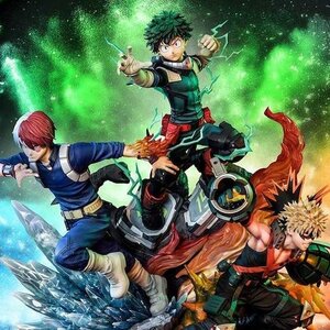 Ultimate Premium Masterline My Hero Academia Izuku Midoriya & Katsuki Bakugo & Shoto Todoroki: Deluxe Edition 1/4 Scale Statue [Pre-order]