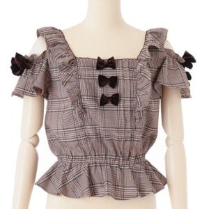 LIZ LISA Cold Shoulder Peplum Top Beige