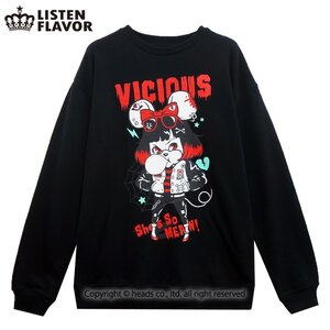 Listen Flavor Crazy Rat Girl Sweatshirt Black