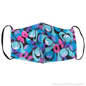 LISTEN FLAVOR 2022 Hatsune Miku Collaboration Hatsune Miku Face Mask Black
