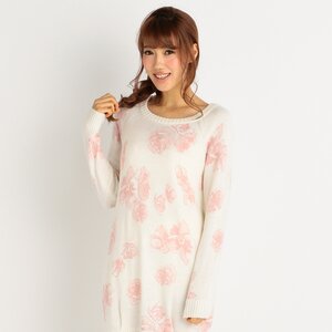 LIZ LISA Rose Angora Blend Sweater Dress White