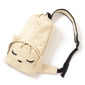 Osumashi Pooh-chan Face Cross Body Bag Ivory
