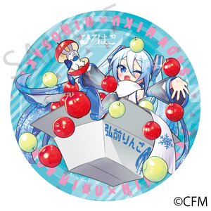 Snow Miku x Hirohako Mega Tin Badge Stand Hirosaki Art by NEGI [Pre-order]