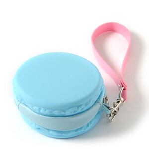 Silicon Macaron Pouch Blue