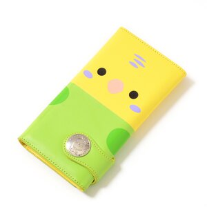 Kotori Tai Bird Long Wallets Green Budgerigar