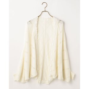 LIZ LISA Marguerite Daisy Lace Loose Cardigan  White