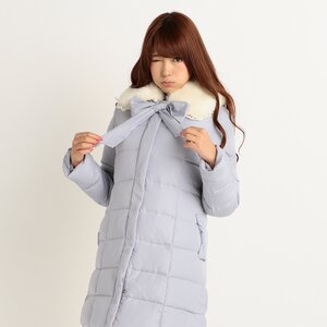 LIZ LISA Down Coat w/ Faux Fur Tippet (Limited Edition) Blue M