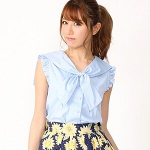 Ank Rouge Miss Sunshine Sailor Collar Blouse Blue