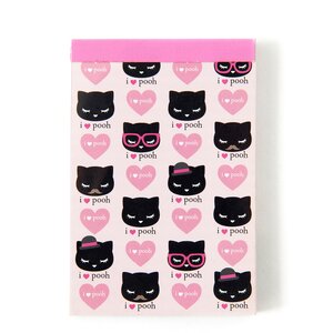 Osumashi Pooh-chan Mini Notepad Pink