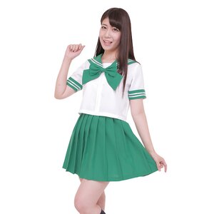 Color Sailor - Sailor Suit Cosplay Outfit (Green) M