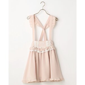 LIZ LISA Embroidered Jumper Skirt Pink