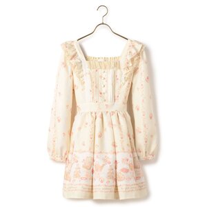 LIZ LISA Picnic Pattern Apron Dress Yellow