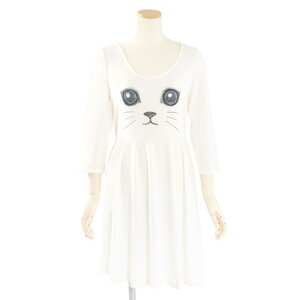 E Hyphen World Gallery BonBon Lily Cat Dress White