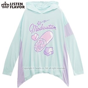 LISTEN FLAVOR Heart Pill Hoodie Mint