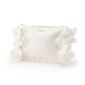 LIZ LISA Side Ribbon Clutch Bag White