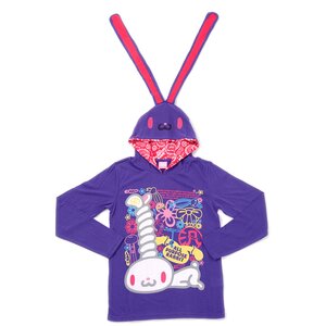 Hanyo Usagi Tangled Bunny Ear Hoodies Purple