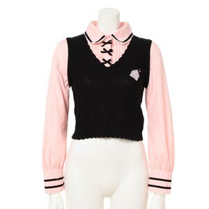 Swankiss School Knit Blouses Black