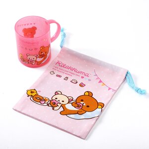 Rilakkuma Plastic Mug and Drawstring Bag Set Mug and Bag Set
