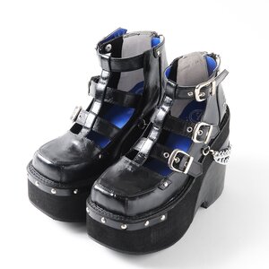 YOSUKE USA Thick-Soled Belt Shoes Black 24.5