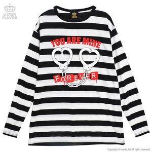 LISTEN FLAVOR Heart-shaped Handcuffs Big Cutsew Striped