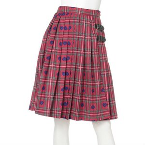 Swankiss Heart Check Skirts Red