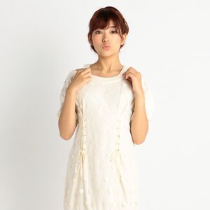 LIZ LISA Cozy Heart Pattern Dress White