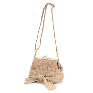 LIZ LISA Ribbon Kiss Lock Purse Pink