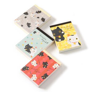 Kutusita Nyanko Clothbound Memo Pads (Set of 4)